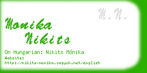 monika nikits business card